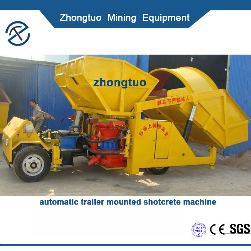Truck mounted concrete shotcrete machine