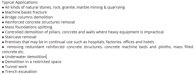 Hydraulic stone and concrete splitter-0b