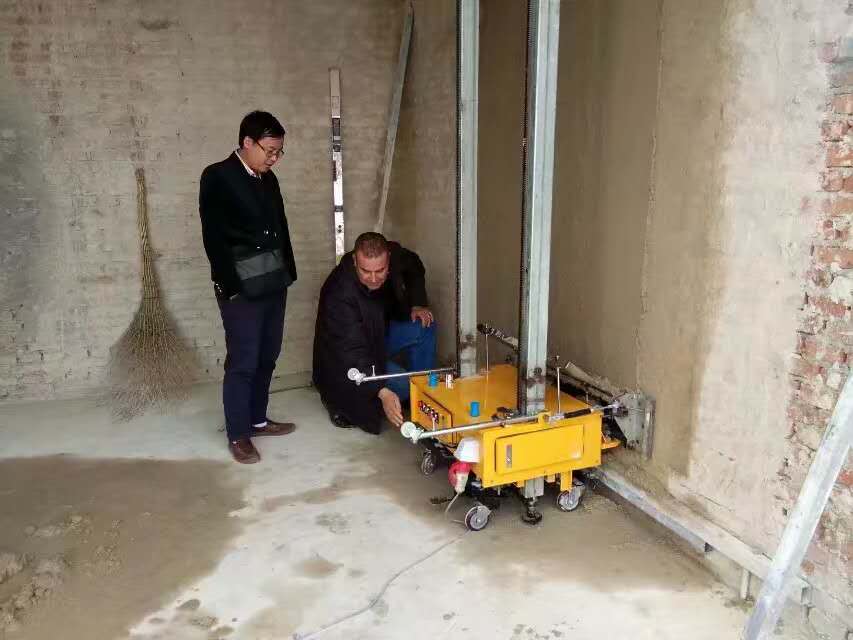 Concrete plastering machine